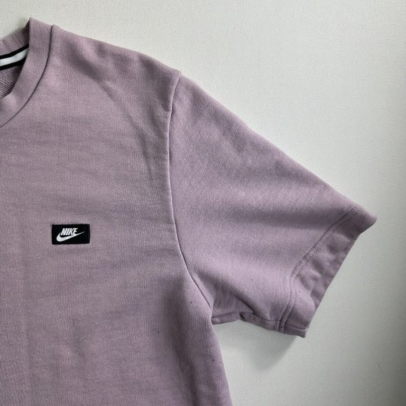 AUTHENTIC NIKE MODERN CREW FRONT MID POCKET SWEATSHIRT S/S PURPLE TOP 886910-694 - Picture 4 of 10